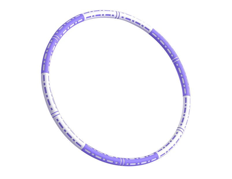 Sport Hoop Detachable Multi-color Abdominal Training Sports Weighted Exercise Hoop for Fitness-Purple White
