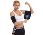 1 Pair Arm Trimmer Unisex High Elasticity Neoprene Weight Loss Sweat Arm Slimmer Sleeve Women Body Shaper for Fitness Running-Black