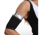 Arm Slimming Sleeves Solid Color Breathable Polyester Fat Burning Arm Shapers for Fitness-Black