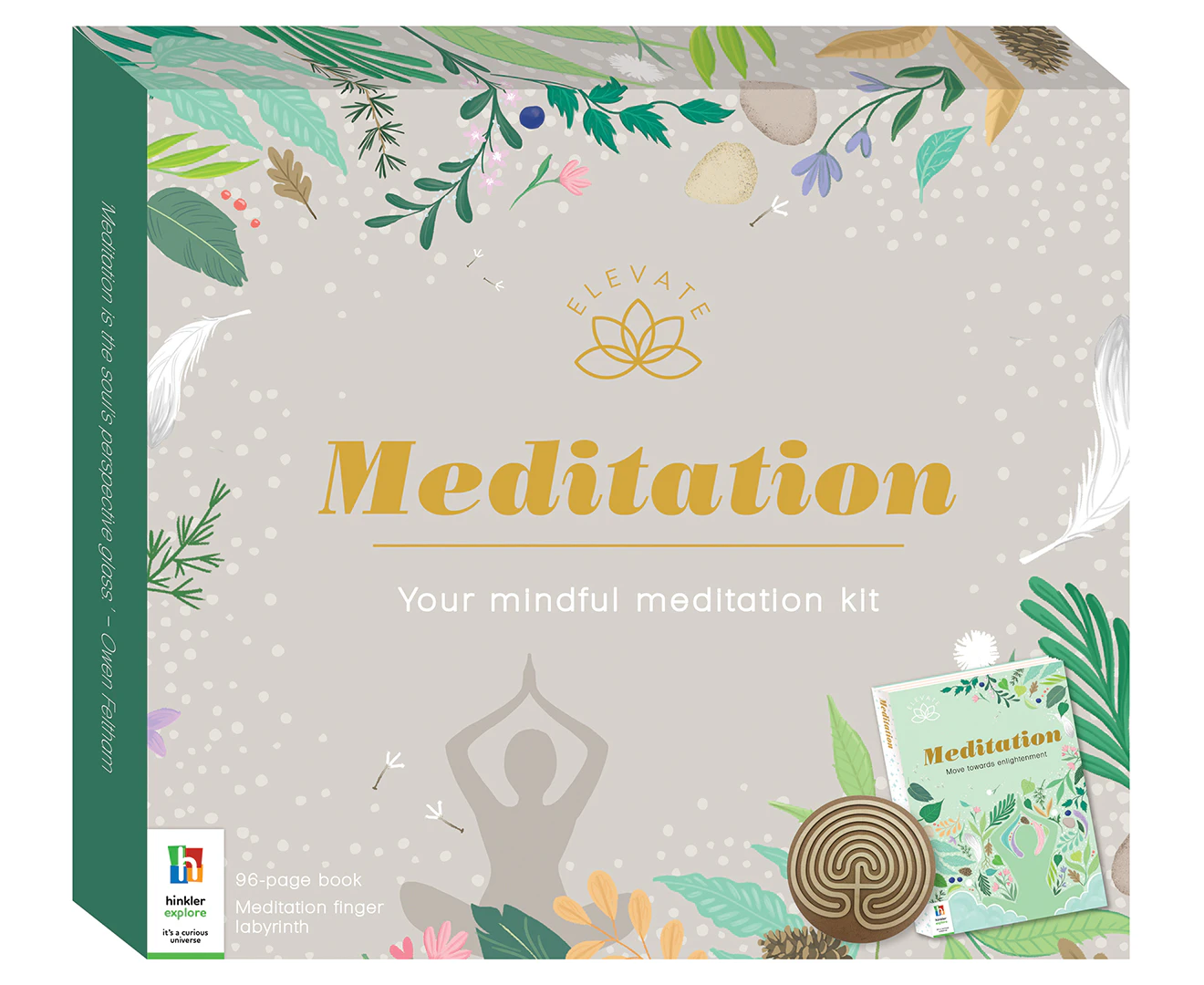 Elevate Meditation Mindful Wellness Book And Finger Labyrinth Kit Spiritual