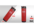 2 Way Boxing Bag Stand Rack - 40kg Fully Staffed Red Punching Bag + Speed Ball