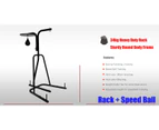 Boxing Punching Bag Rack - Boxing Stand - Black Rack + Speed Ball