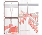 Laundry Drying Rack Clothes Hanger Clothespins Indoor Space Saver Hanging Clothing Organizer Mitten Sock Hangers-Beige(3pcs)