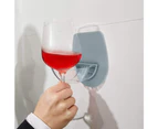 Wine Glass Holder Bathroom Wine Glass Can Holder Mirror Glass Wall Wine Glass Holder-grey