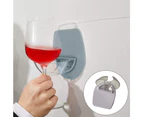Wine Glass Holder Bathroom Wine Glass Can Holder Mirror Glass Wall Wine Glass Holder-white
