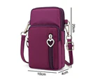 Mobile phone bag female messenger bag mobile phone bag diagonal coin - Purple