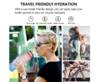 Youngshion 1L Leakproof Sport Water Bottle Reusable Drinking Jug BPA Free with Motivational Time Markings and Removable Straw - Forever Lost