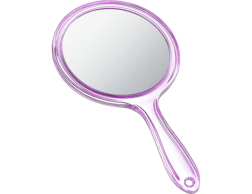 Hand Mirror Double-Sided Handheld Mirror 1X/ 2X Magnifying Mirror