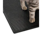 PWLXYYMY Cat Litter Mat Cat Litter Trapping Mat, Honeycomb Double Layer Design, Urine and Water Proof Material, Scatter Control-29.5x21.5 Inch 1 Pack
