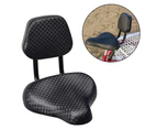 Cycling Wide Comfort Faux Leather Bike Bicycle Saddle Seat with Backrest Support