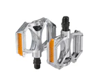2Pcs Reliable Lightweight Bike Pedals High-strength MTB Hollow Pedals for Road Bike Silver A
