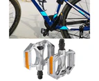 2Pcs Reliable Lightweight Bike Pedals High-strength MTB Hollow Pedals for Road Bike Silver A