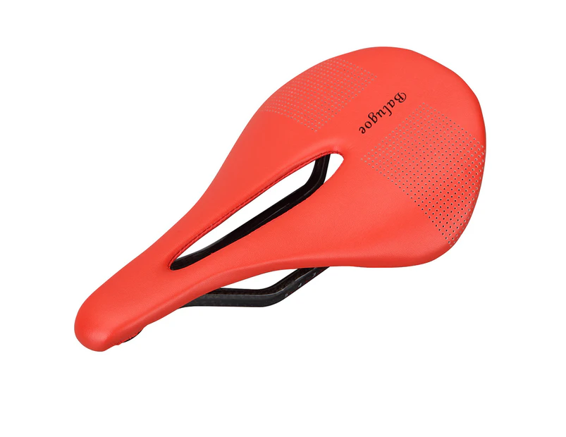 Ergonomic Bike Saddle Eco-friendly Bike Part Hollow Breathable Bicycle Saddle for Bicycle Red