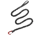 Shock Absorbing Alloy Buckle Nylon Bike Tow Rope Child Bike Stretchy Trailer Rope for Outdoor    Black