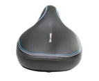 Waterproof Bicycle Seat Soft Faux Leather Storage Function Bike Saddle for Cycling  Black