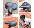 Waterproof Bicycle Seat Soft Faux Leather Storage Function Bike Saddle for Cycling  Black