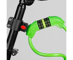 Bicycle Chain Lock Five-digit Combination High Safety Performance Steel Wiring Thicken Texture Bike Cable Code Lock for Riding Green