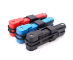 Folding Anti-theft Bicycle Chain Lock Mountain Bike Motorcycle Accessories Black