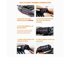 MTB Road Bike Bicycle Security 5 Digit Combination Password Cable Chain Lock Black
