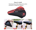 Bike Seat Cushion Anti Slip Shock Absorbing Bike Supplies Exercise Outdoor Cycling Bike Seat Cushion for Racing Black Red
