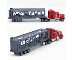 1:65 Alloy Truck Model Realistic Simulated Detailed American Super Long Transport Truck Model for Adults