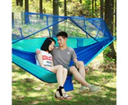 Portable Camping Jungle Outdoor Swing Hammock Mosquito Net Sleeping Hanging Bed Blue