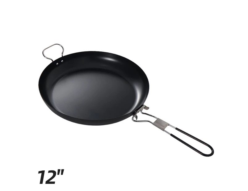 Grilling Skillet Portable Non-Stick BBQ Foldable Frying Pan for Outdoor Camping