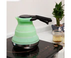 1.5L Folding Kettle Portable Water Boiler Camping Picnic Equipment for Travel Green