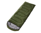 Sleeping Bag Waterproof Skin-friendly Multi-functional Camping Hiking Backpacking Sleeping Bag for Outdoor Army Green