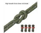 4Pcs/Set 3.5m High Density Strong Toughness Canopy Connecting Rope with Fixing Buckle Camping Tent Reflective Rope for Hiking  Green
