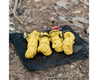 4Pcs/Set 3.5m High Density Strong Toughness Canopy Connecting Rope with Fixing Buckle Camping Tent Reflective Rope for Hiking  Yellow