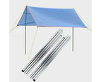 1 Set Universal Canopy Pole Free Combination Multi-purpose Long Service Life Canopy Support Rod for Outdoor Silver