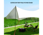 2Pcs Tent Rod Wear-resistant Easy Installation 6010 Aluminum Alloy Stretchable Self Locking Canopy Pole for Camping Red Black