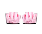 Yoga Gloves Four-finger Sweat Absorption Breathable Women Fingerless Non-slip Pilates Gloves Fitness Accessories Pink