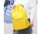 Basketball Bag Drawstring Foldable Water-proof Large Capacity Men Women Backpack Outdoor Activities Yellow