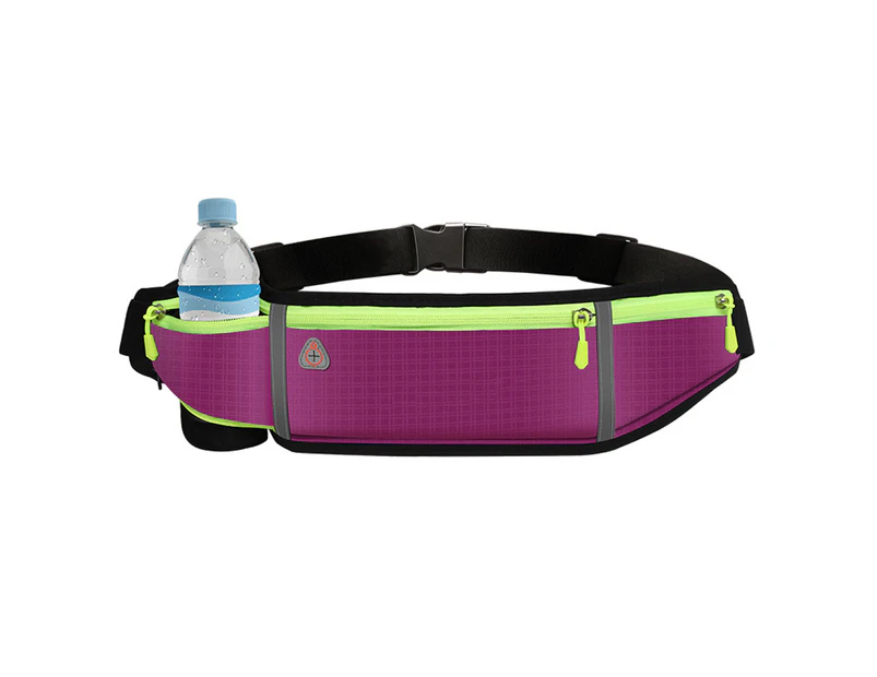 Belt Bag Sweatproof Multiuse Polyester Hidden Anti-theft Walking Cell Phone Holder for Outdoor Fitness Running Purple