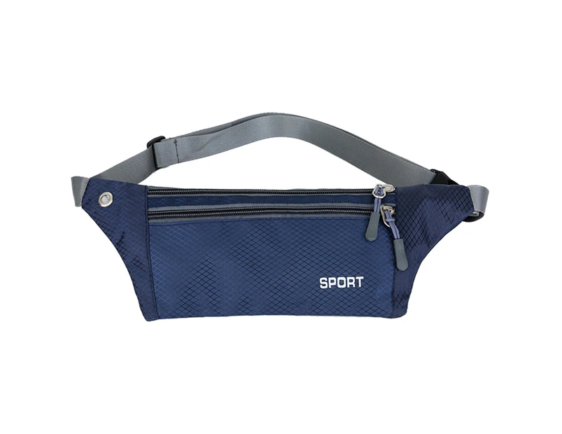 Unisex Outdoor Running Sports Mobile Phone Waist Bag Fanny Pack Storage Pouch Navy Blue