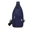 Crossbody Backpack Adjustable Buckle Design Anti-greasy Super Light One Strap Shoulder Backpack for Travel Dark Blue