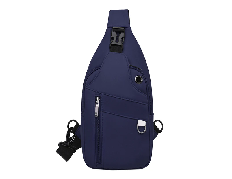 Crossbody Backpack Adjustable Buckle Design Anti-greasy Super Light One Strap Shoulder Backpack for Travel Dark Blue