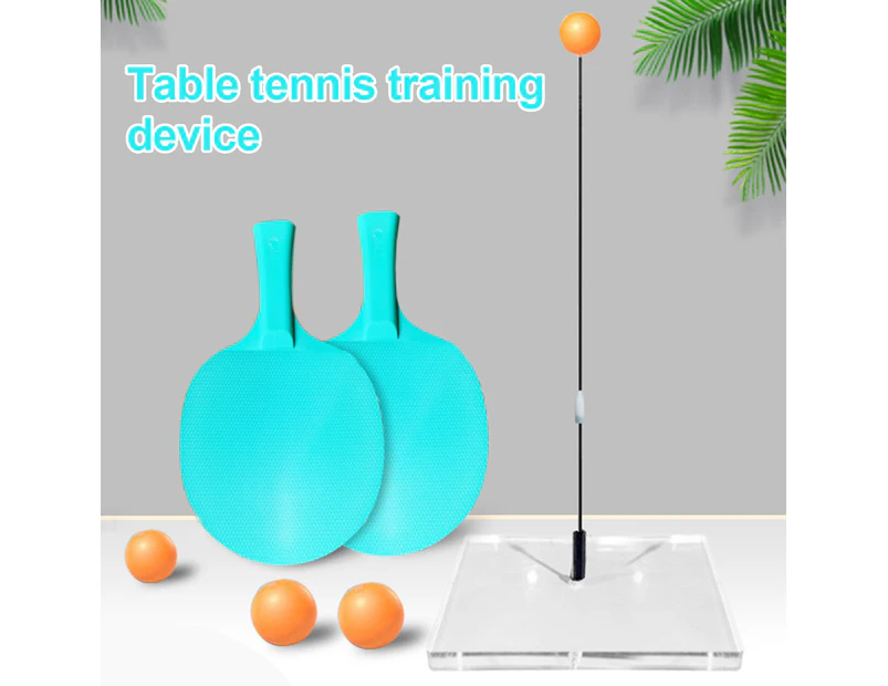 Table Tennis Training Practice Elastic Shaft with 3 Ping Pong Ball 2 Racket Table Tennis