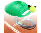 Portable Single Tennis Trainer Self-study Ball Rebound Training Practice Tool Green