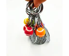 2Pcs Sports Fan Mini Tennis Keychain Pendant Bag Keyring DIY Crafts Accessories Green