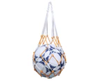 Net Bag Weaving Equipment Multi-colors Single Ball Mesh Bag for Gym Yellow & White