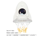 Kid Basketball Kit Detachable Compact Punch Free Wall Mounted Basketball Hoop Kit for Home White