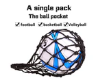 Ball Storage Net Bag Bold Weave Wear-resistant Comfortable Grip Portable Basketball Net Bag for Football  Black