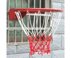 2Pcs Basketball Net Professional Durable Standard Wear-resistant Rainproof Sunscreen Nylon Red White Blue Tri-Color Basketball Hoop Net for Playgrounds F