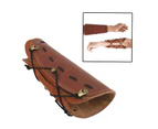 Cowhide Armguards Traditional Recurve Arm Guard for Archery Entertainment Brown