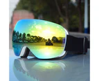 Ski Goggles Anti-fog UV 400 Protection Adjustable Wind Proof  Snowboard Goggles for Men Platinum
