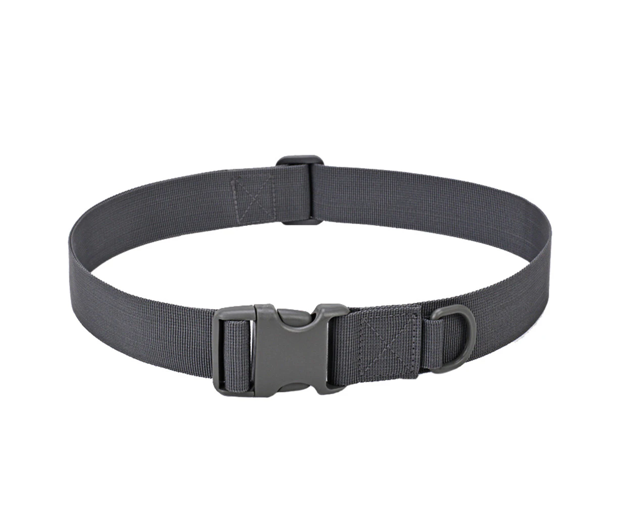 Outdoor Men Quick Release Nylon Training Trouser Waist Belt Cycling Fixing Strap Grey