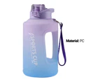 1500/2300/3780ml Large Capacity Ergonomic Handgrip Water Bottle Food Grade Leak-proof Lid Big Water Bottle for Outdoor  Blue+Purple